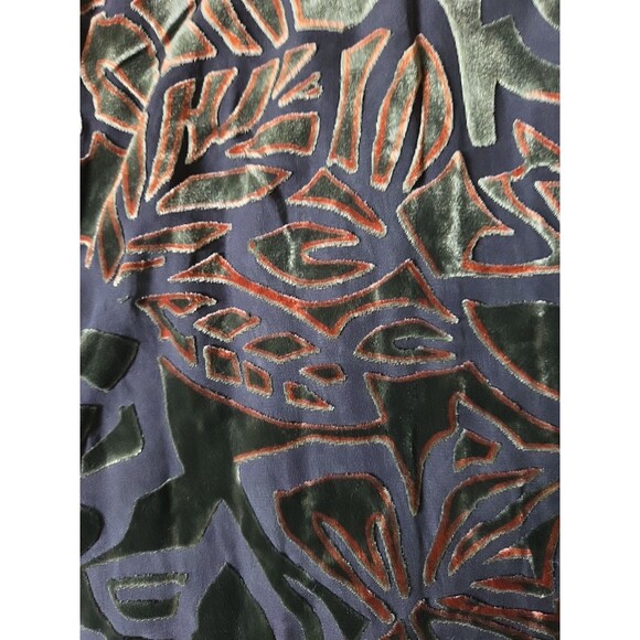 Chico's Sheer Velvet Burnout Leaf Small Beaded Tunic Top 0/Small Fall Colors - Picture 6 of 11